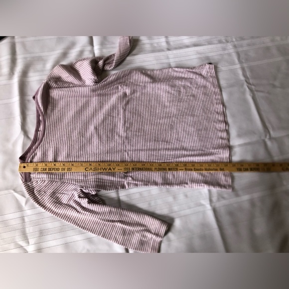 Eddie Bauer Mauve Striped Top - Picture 7 of 11